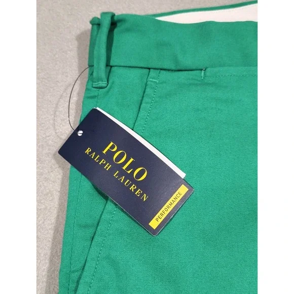 Polo Golf Ralph Lauren Mens Chino pants Slim 33x31 Green Performance  NWT - Picture 4 of 10